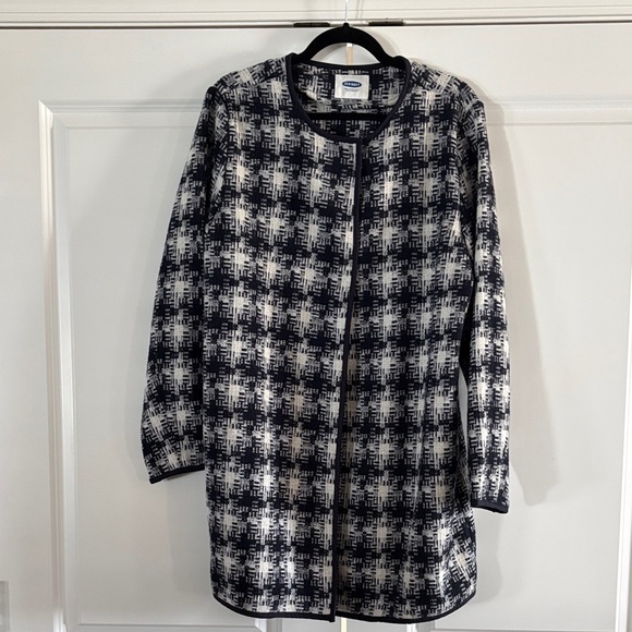 Old Navy Jackets & Blazers - Navy and White Patterned Coat NWT